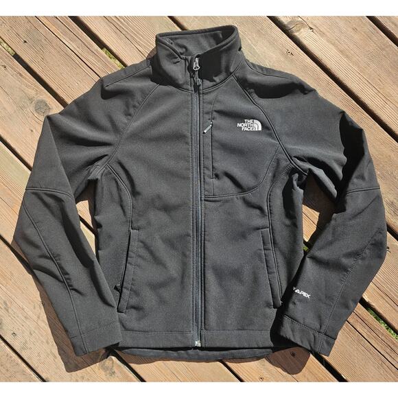The North Face TNF Apex Jacket Women’s Size S Black Softshell Windwall - Picture 1 of 8